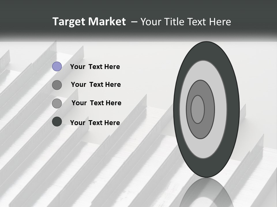 A Group Of Metal Bars On A White Surface PowerPoint Template