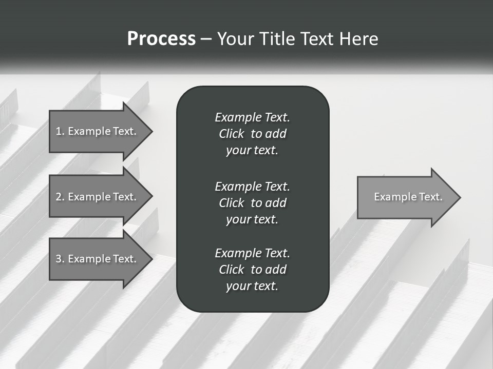 A Group Of Metal Bars On A White Surface PowerPoint Template