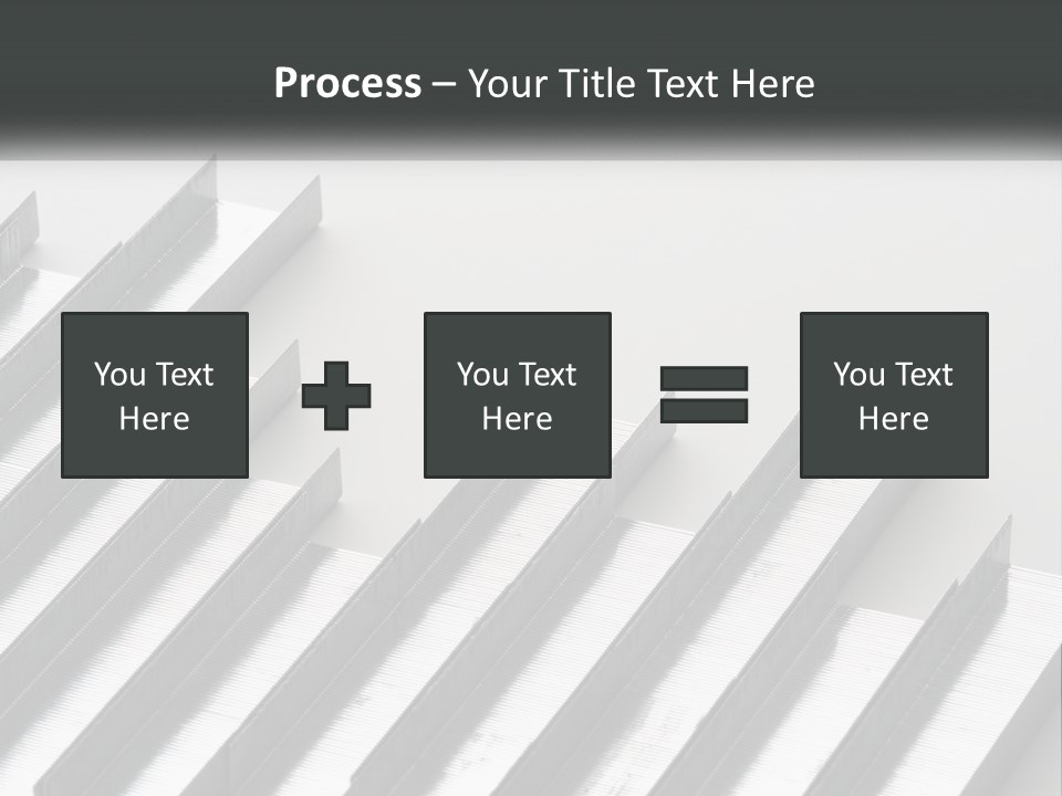 A Group Of Metal Bars On A White Surface PowerPoint Template