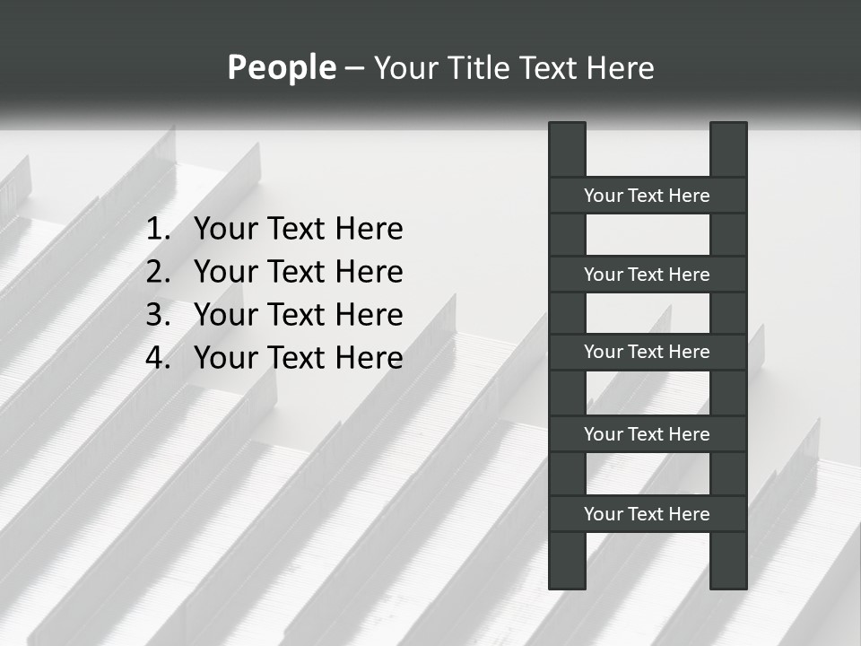 A Group Of Metal Bars On A White Surface PowerPoint Template
