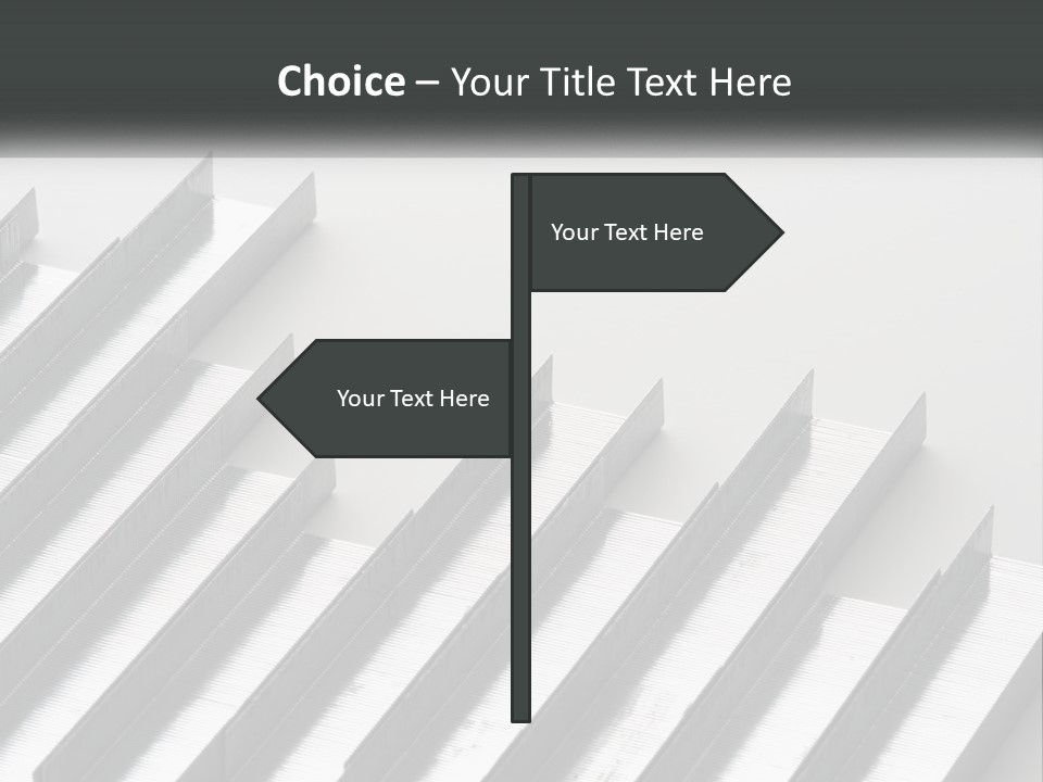 A Group Of Metal Bars On A White Surface PowerPoint Template