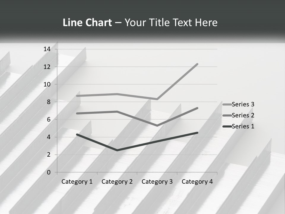 A Group Of Metal Bars On A White Surface PowerPoint Template