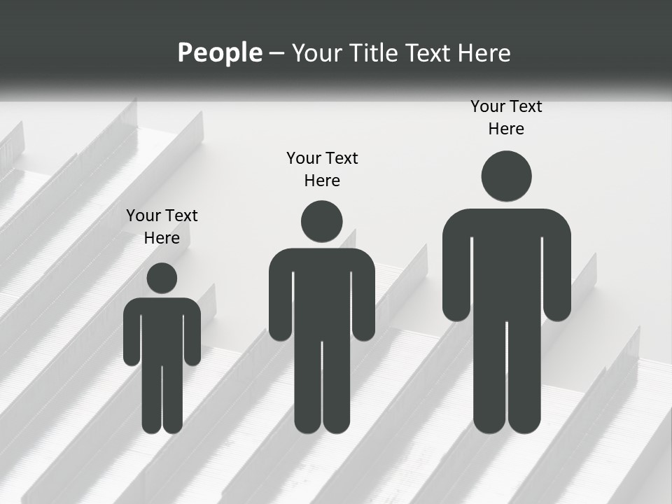 A Group Of Metal Bars On A White Surface PowerPoint Template