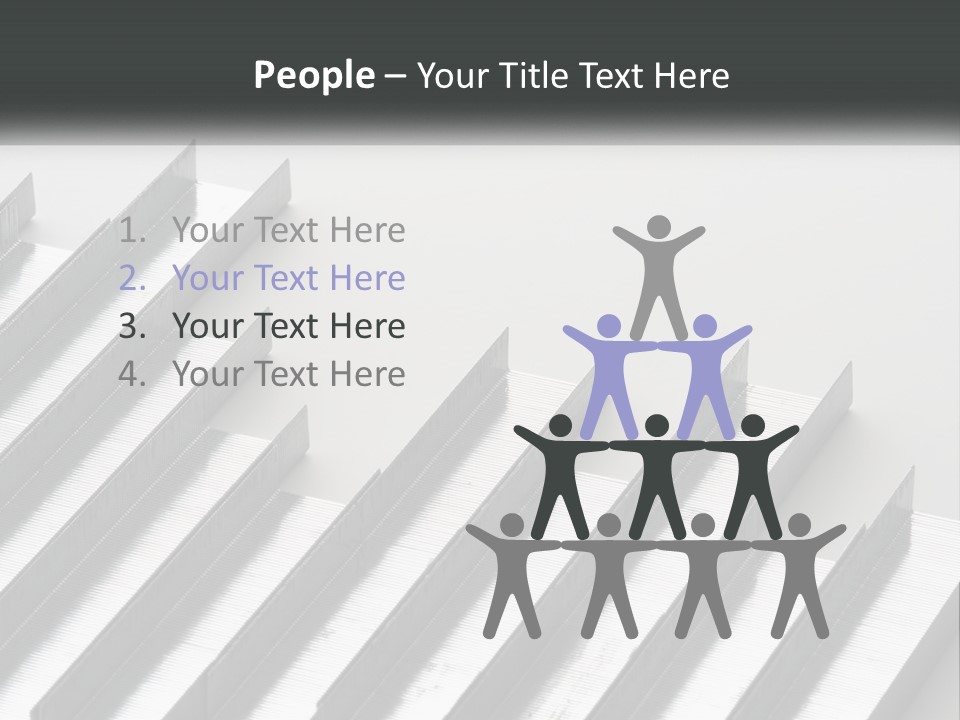 A Group Of Metal Bars On A White Surface PowerPoint Template