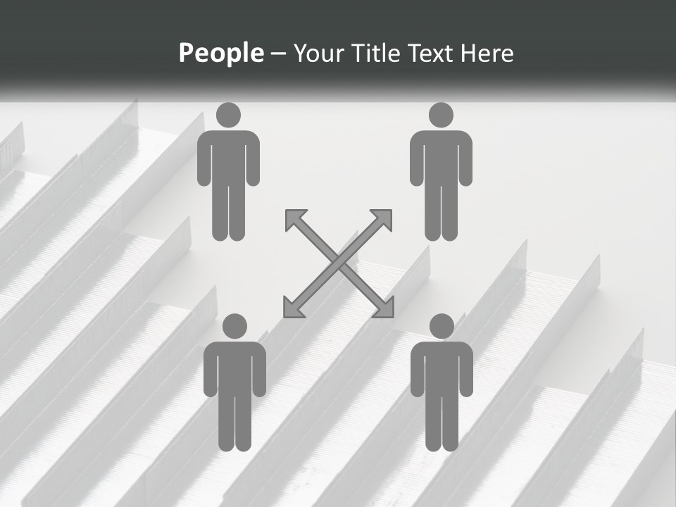 A Group Of Metal Bars On A White Surface PowerPoint Template