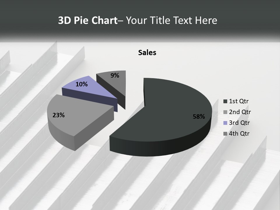 A Group Of Metal Bars On A White Surface PowerPoint Template