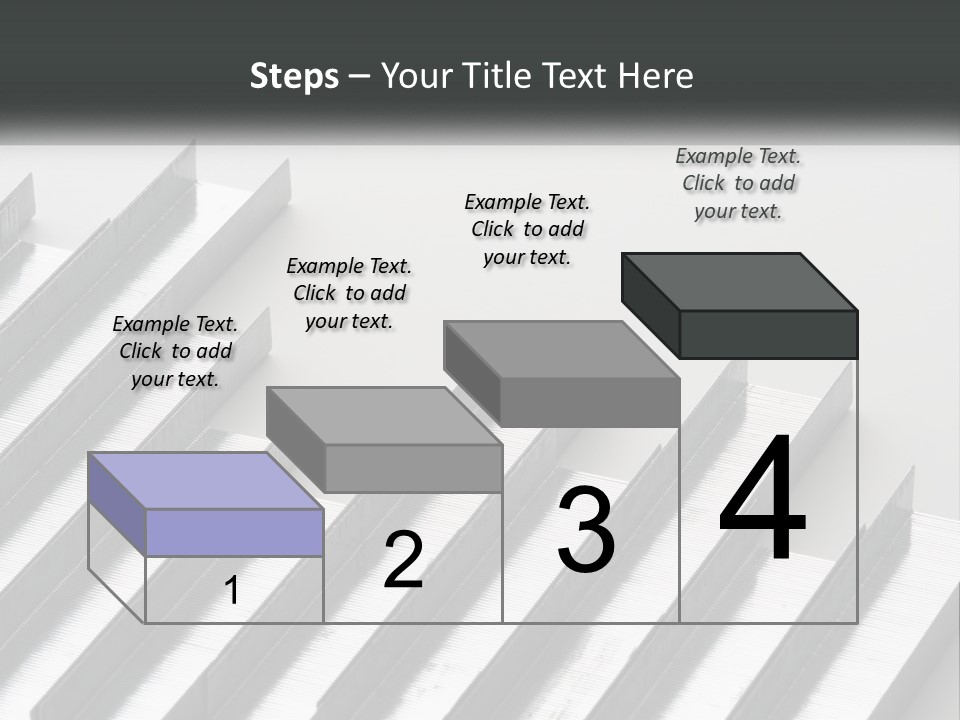 A Group Of Metal Bars On A White Surface PowerPoint Template