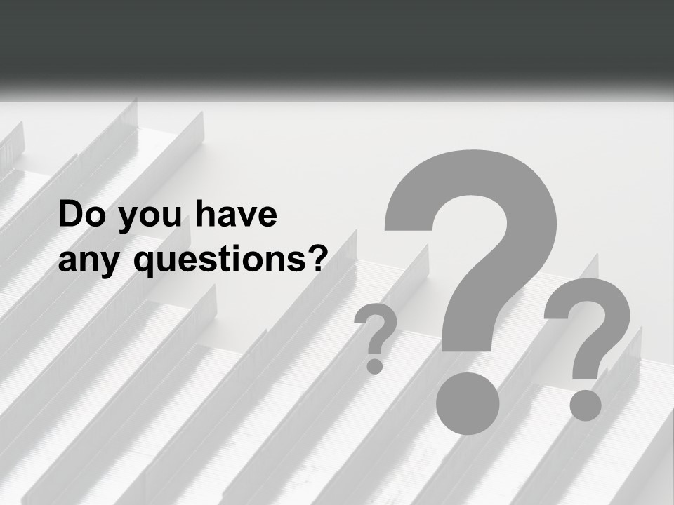 A Group Of Metal Bars On A White Surface PowerPoint Template