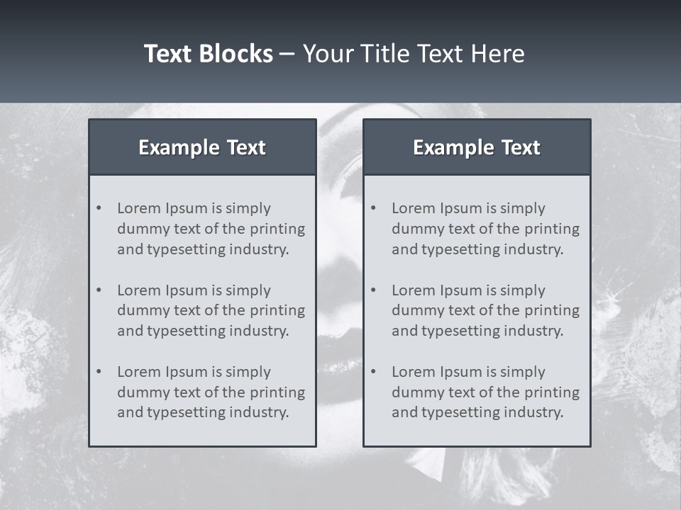 A Black And White Photo Of A Woman's Face PowerPoint Template