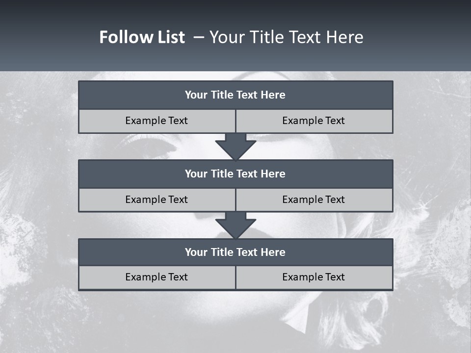 A Black And White Photo Of A Woman's Face PowerPoint Template