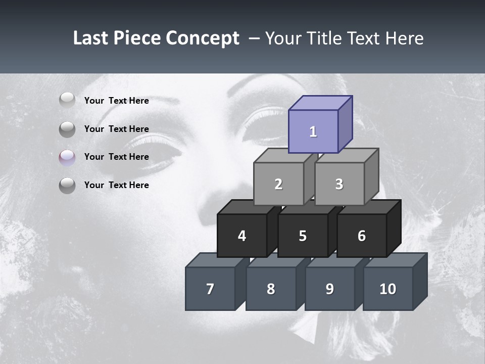 A Black And White Photo Of A Woman's Face PowerPoint Template