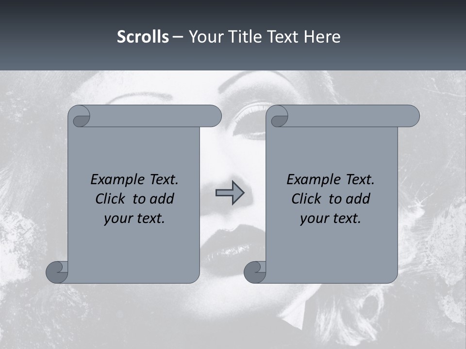 A Black And White Photo Of A Woman's Face PowerPoint Template