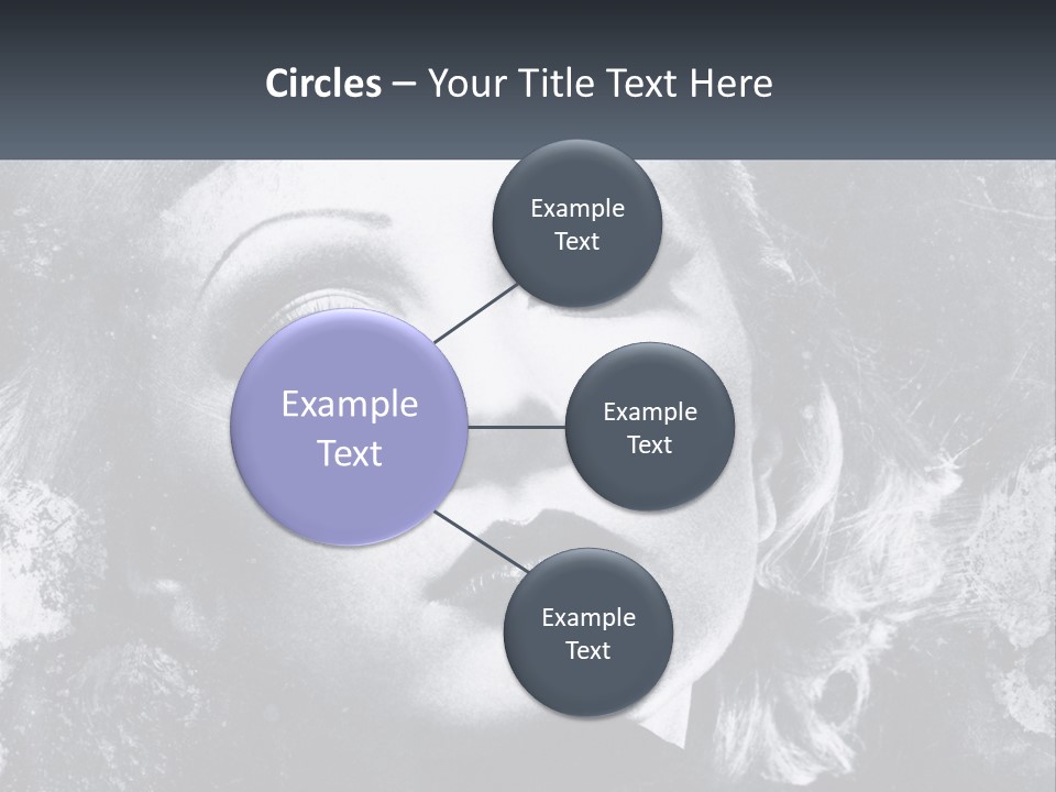 A Black And White Photo Of A Woman's Face PowerPoint Template