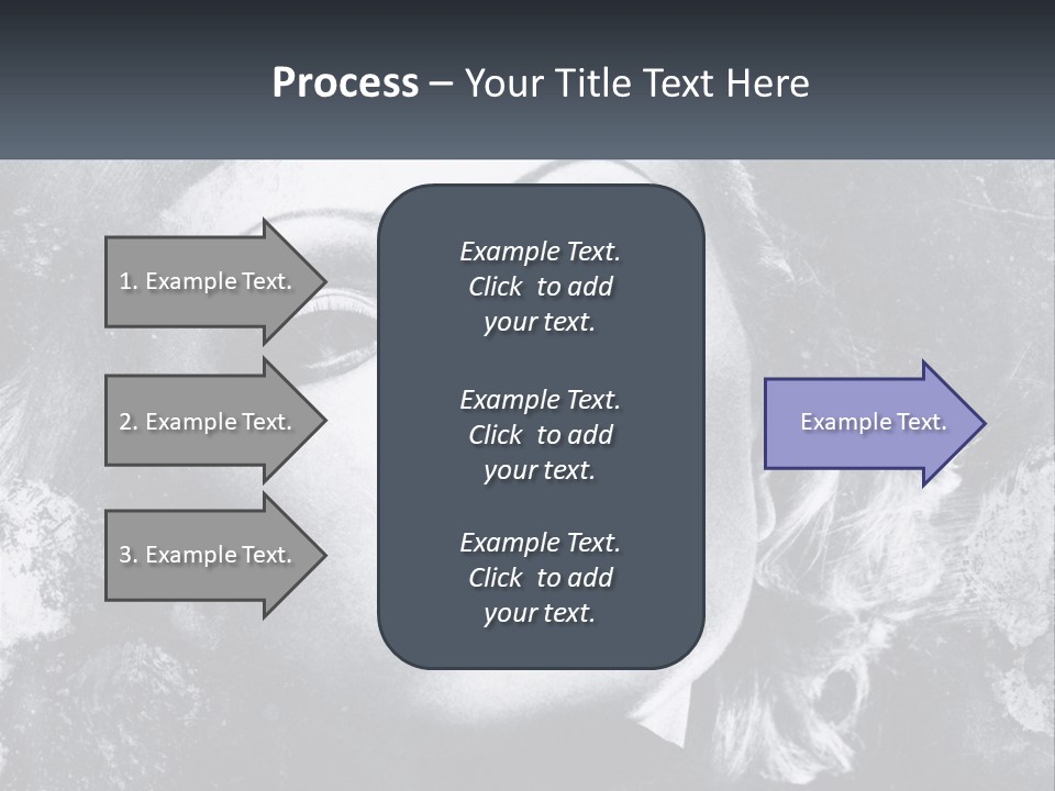 A Black And White Photo Of A Woman's Face PowerPoint Template