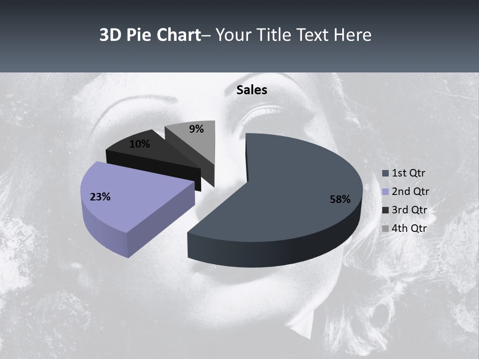 A Black And White Photo Of A Woman's Face PowerPoint Template