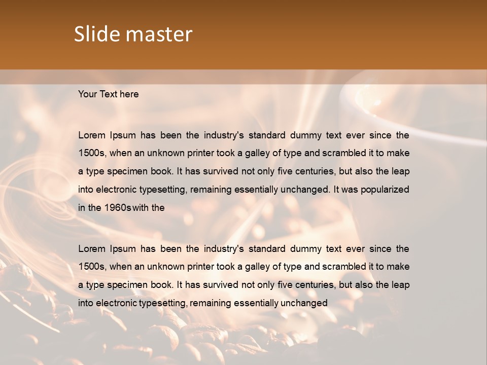 A Cup Of Coffee With Steam Coming Out Of It PowerPoint Template