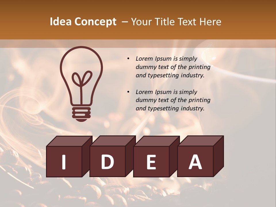 A Cup Of Coffee With Steam Coming Out Of It PowerPoint Template