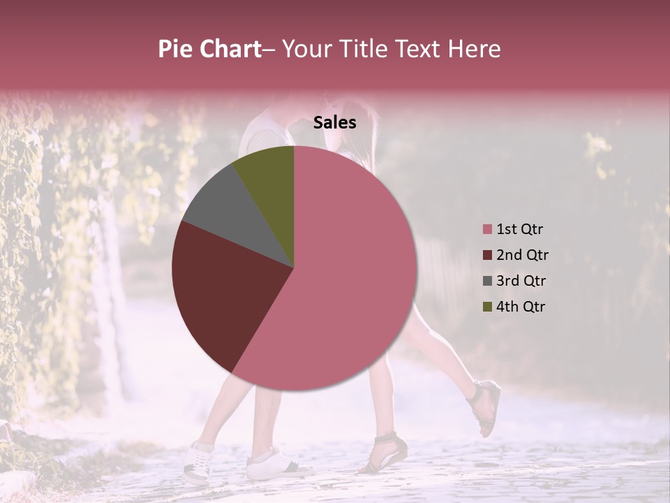 A Man And A Woman Walking Down A Street Holding Hands PowerPoint Template