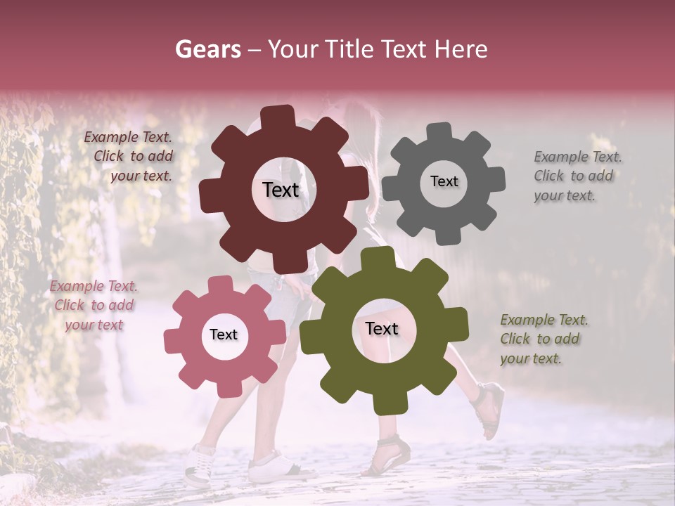 A Man And A Woman Walking Down A Street Holding Hands PowerPoint Template