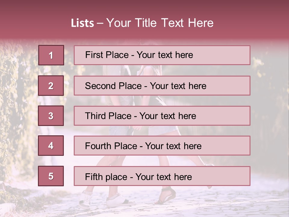 A Man And A Woman Walking Down A Street Holding Hands PowerPoint Template