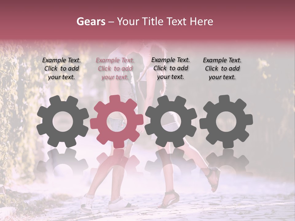 A Man And A Woman Walking Down A Street Holding Hands PowerPoint Template