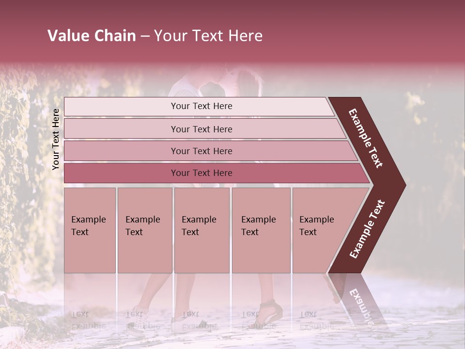 A Man And A Woman Walking Down A Street Holding Hands PowerPoint Template