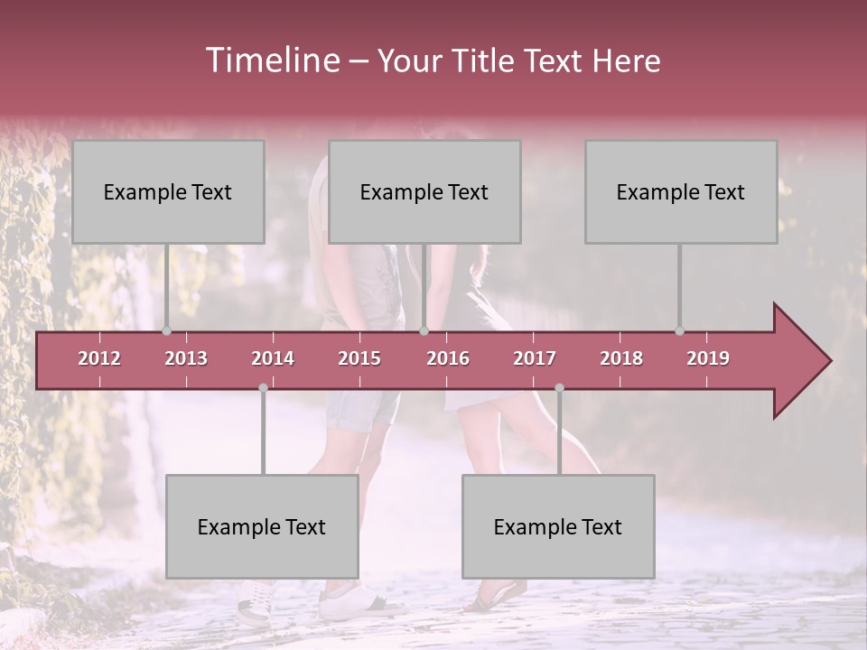 A Man And A Woman Walking Down A Street Holding Hands PowerPoint Template