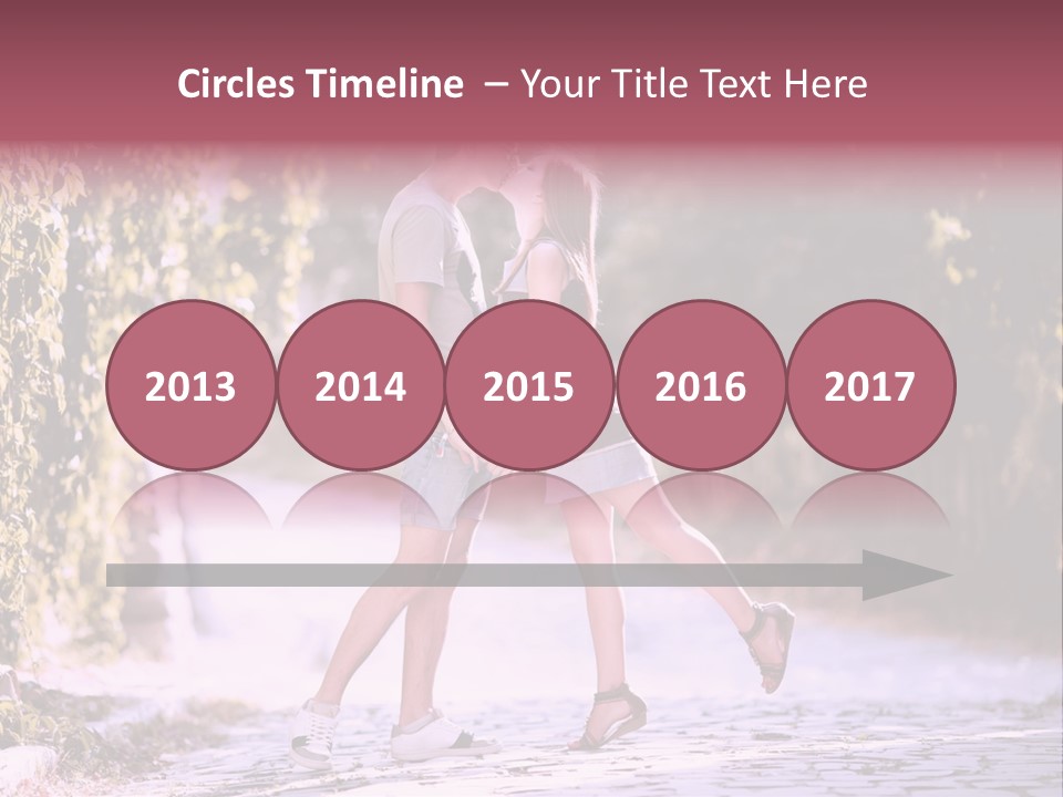 A Man And A Woman Walking Down A Street Holding Hands PowerPoint Template