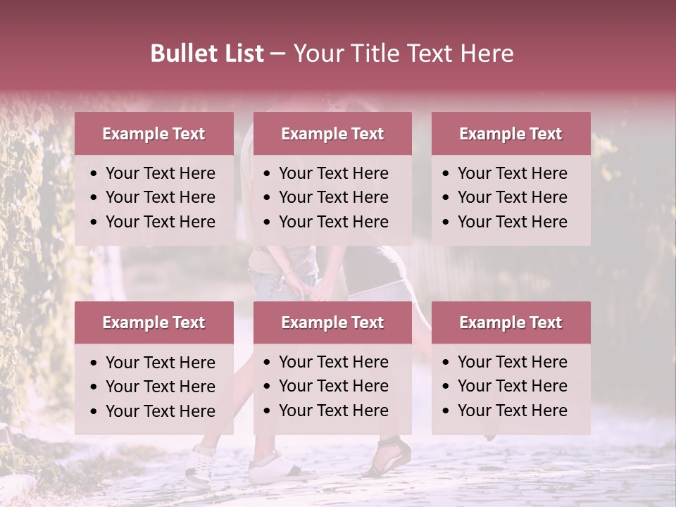 A Man And A Woman Walking Down A Street Holding Hands PowerPoint Template