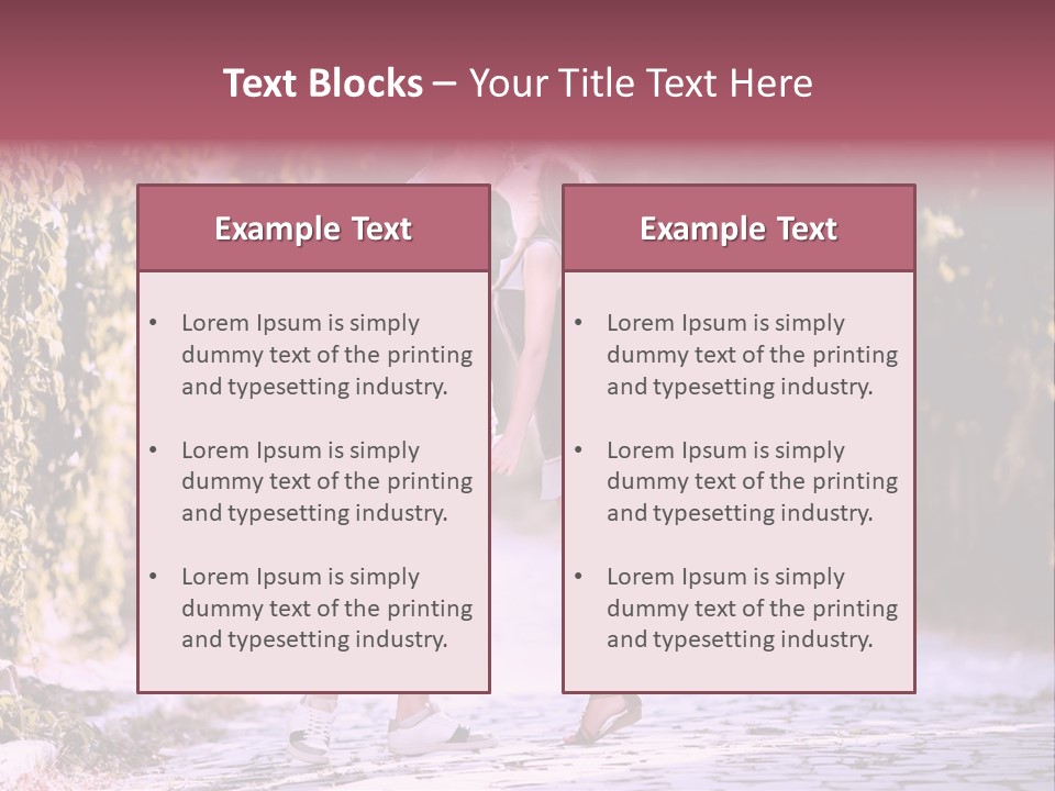 A Man And A Woman Walking Down A Street Holding Hands PowerPoint Template