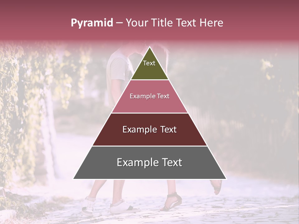 A Man And A Woman Walking Down A Street Holding Hands PowerPoint Template