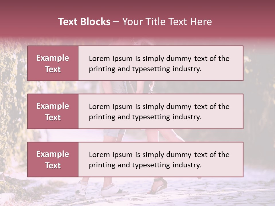 A Man And A Woman Walking Down A Street Holding Hands PowerPoint Template