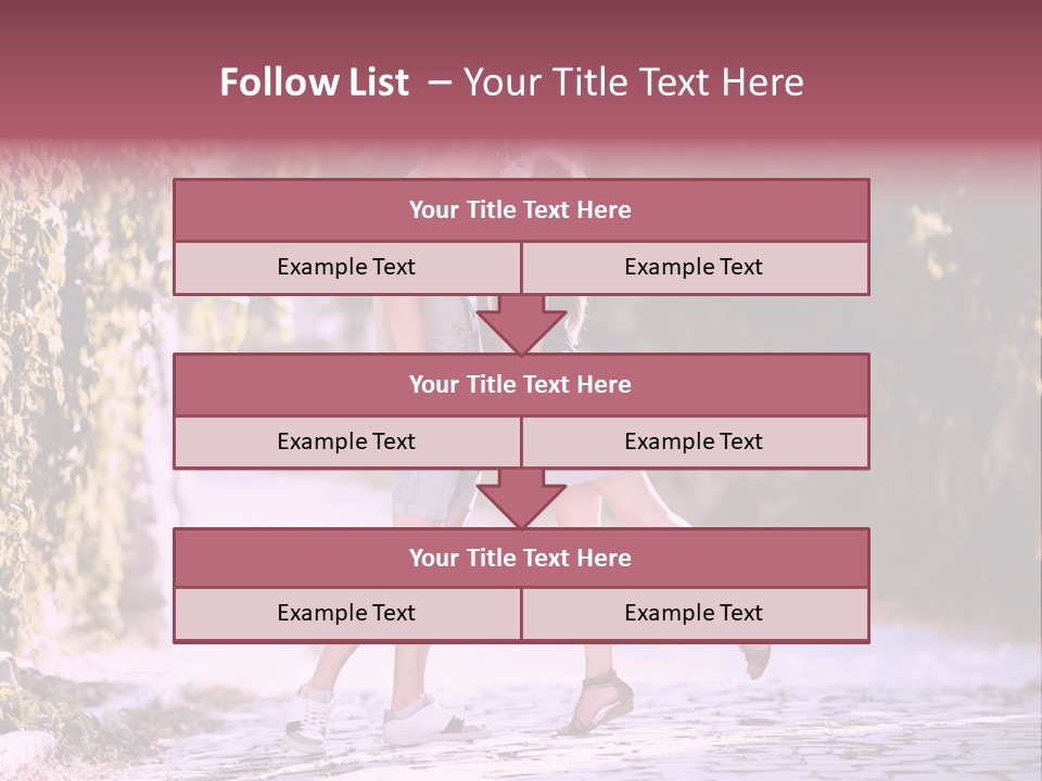 A Man And A Woman Walking Down A Street Holding Hands PowerPoint Template