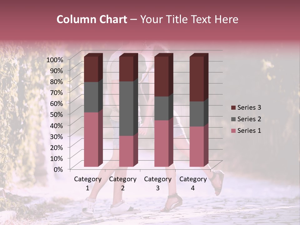 A Man And A Woman Walking Down A Street Holding Hands PowerPoint Template