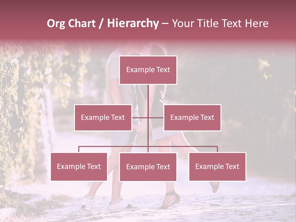 A Man And A Woman Walking Down A Street Holding Hands PowerPoint Template