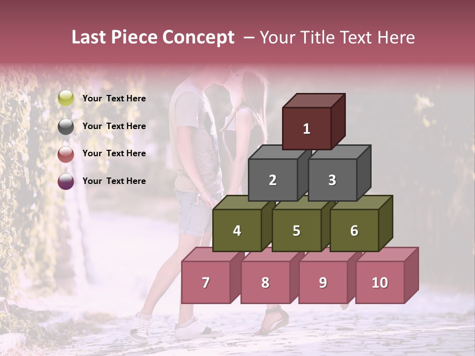 A Man And A Woman Walking Down A Street Holding Hands PowerPoint Template