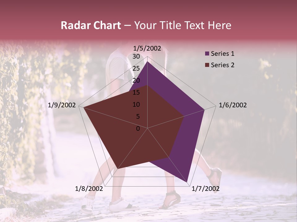 A Man And A Woman Walking Down A Street Holding Hands PowerPoint Template