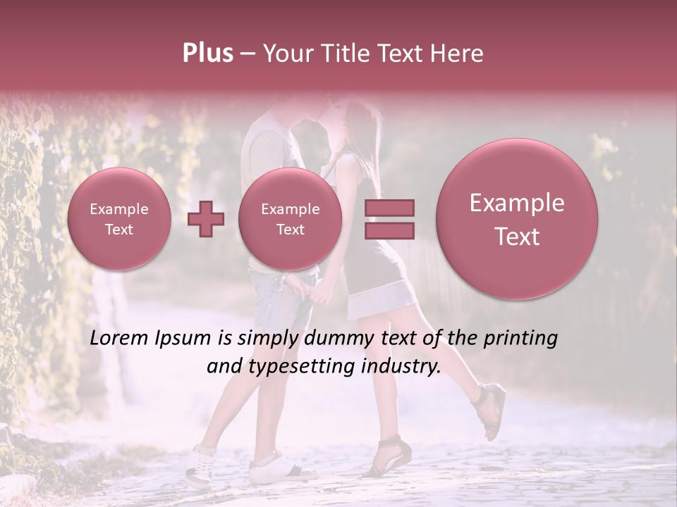 A Man And A Woman Walking Down A Street Holding Hands PowerPoint Template