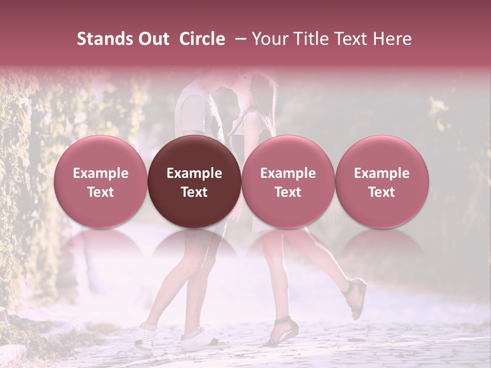 A Man And A Woman Walking Down A Street Holding Hands PowerPoint Template