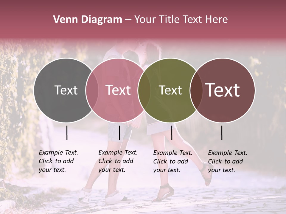 A Man And A Woman Walking Down A Street Holding Hands PowerPoint Template