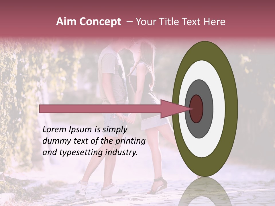 A Man And A Woman Walking Down A Street Holding Hands PowerPoint Template