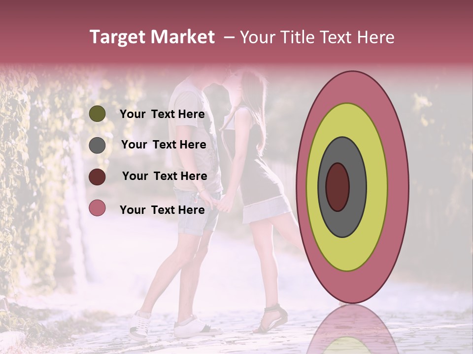 A Man And A Woman Walking Down A Street Holding Hands PowerPoint Template