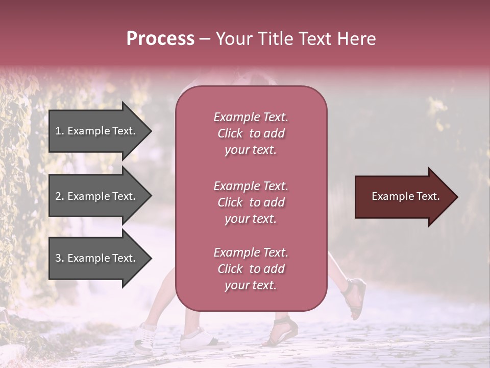 A Man And A Woman Walking Down A Street Holding Hands PowerPoint Template