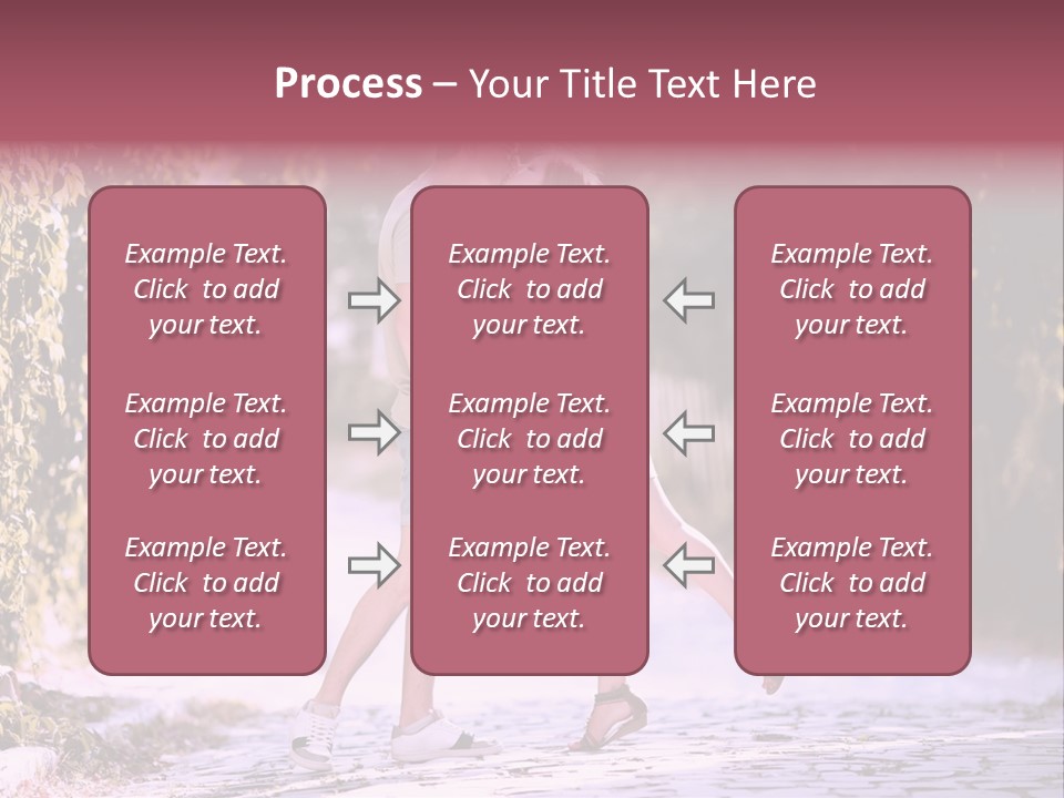 A Man And A Woman Walking Down A Street Holding Hands PowerPoint Template