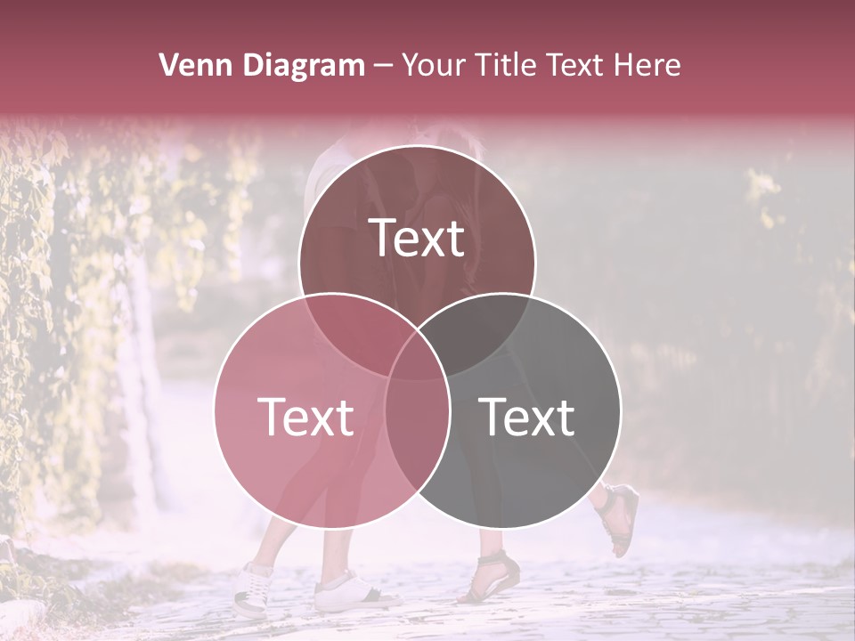 A Man And A Woman Walking Down A Street Holding Hands PowerPoint Template