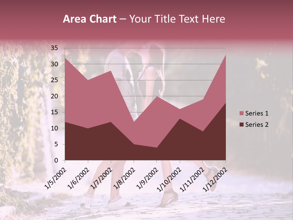 A Man And A Woman Walking Down A Street Holding Hands PowerPoint Template