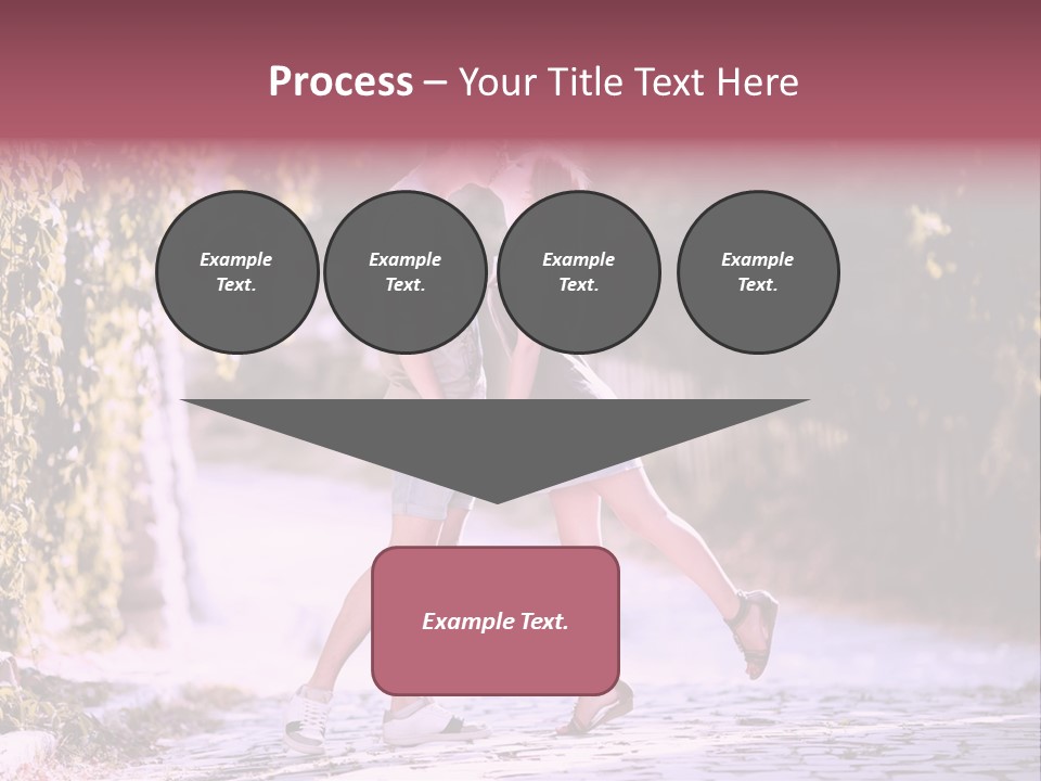 A Man And A Woman Walking Down A Street Holding Hands PowerPoint Template