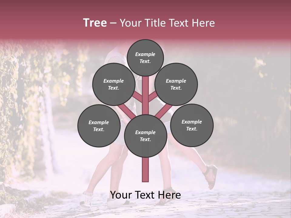 A Man And A Woman Walking Down A Street Holding Hands PowerPoint Template