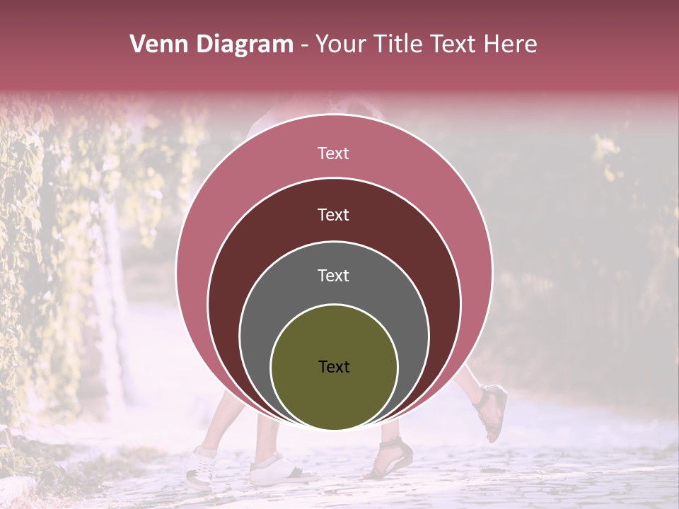 A Man And A Woman Walking Down A Street Holding Hands PowerPoint Template