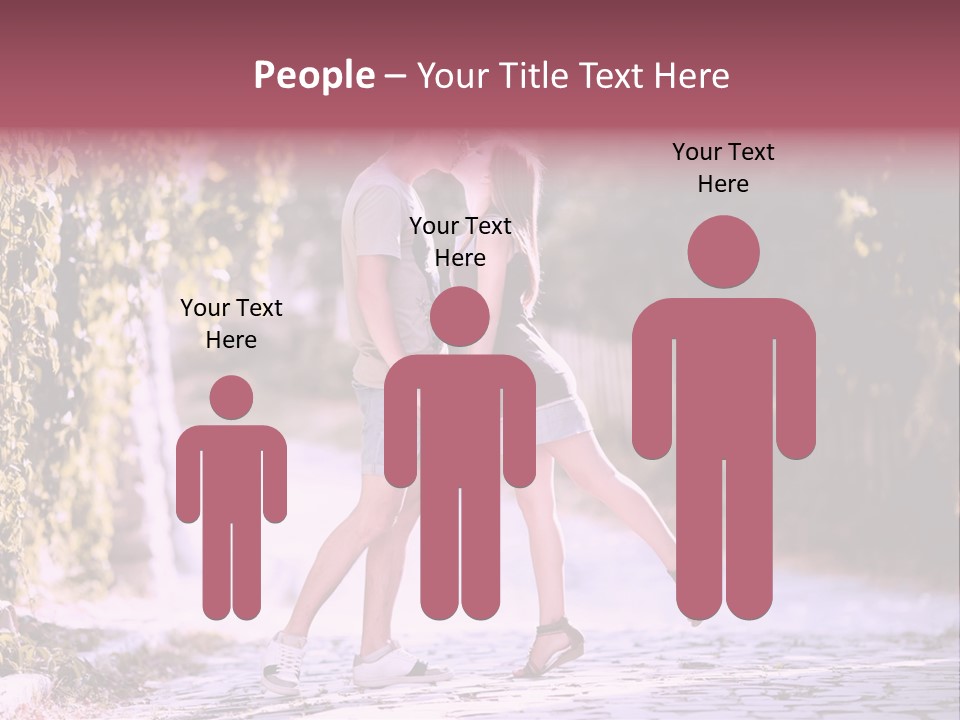 A Man And A Woman Walking Down A Street Holding Hands PowerPoint Template